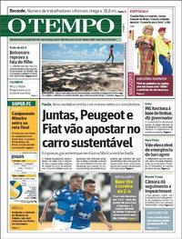 Capa do jornal O Tempo 01/11/2019