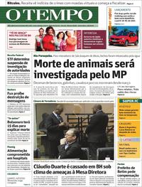Capa do jornal O Tempo 02/08/2019