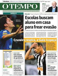 Capa do jornal O Tempo 02/09/2019