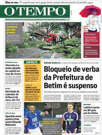 Capa do jornal O Tempo 02/11/2019