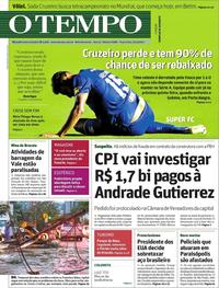 Capa do jornal O Tempo 03/12/2019