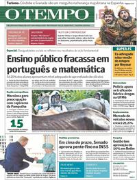 Capa do jornal O Tempo 04/06/2019