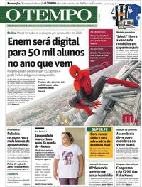 Capa do jornal O Tempo 04/07/2019