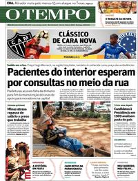 Capa do jornal O Tempo 04/08/2019