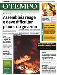 Capa do jornal O Tempo 04/09/2019