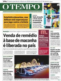Capa do jornal O Tempo 04/12/2019
