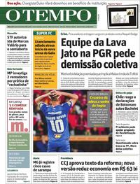 Capa do jornal O Tempo 05/09/2019