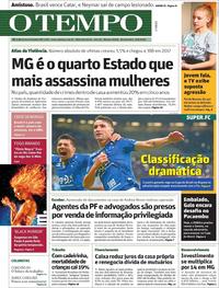 Capa do jornal O Tempo 06/06/2019
