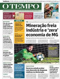 Capa do jornal O Tempo 06/07/2019