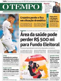 Capa do jornal O Tempo 06/12/2019