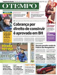 Capa do jornal O Tempo 07/06/2019