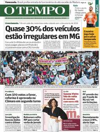 Capa do jornal O Tempo 07/08/2019