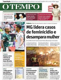 Capa do jornal O Tempo 07/10/2019