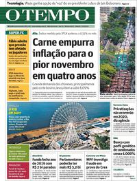 Capa do jornal O Tempo 07/12/2019
