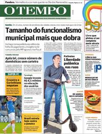 Capa do jornal O Tempo 09/06/2019