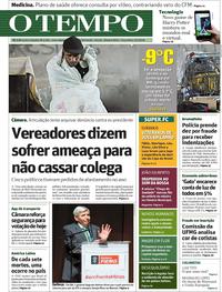 Capa do jornal O Tempo 09/07/2019