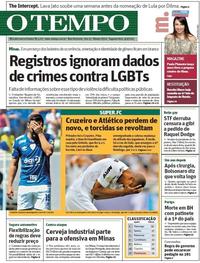 Capa do jornal Jornal O Tempo 09/09/2019