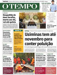 Capa do jornal O Tempo 09/10/2019