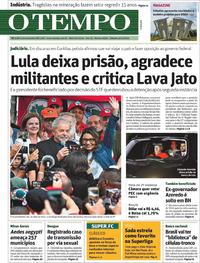 Capa do jornal O Tempo 09/11/2019