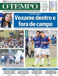Capa do jornal O Tempo 09/12/2019