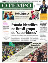 Capa do jornal O Tempo 10/11/2019