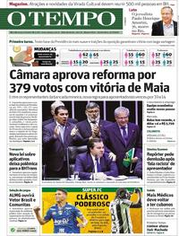 Capa do jornal O Tempo 11/07/2019