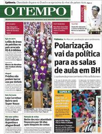 Capa do jornal O Tempo 11/10/2019