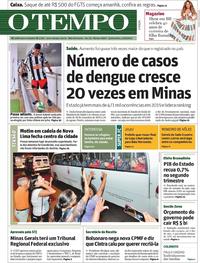 Capa do jornal O Tempo 12/09/2019