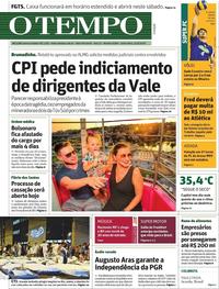 Capa do jornal O Tempo 13/09/2019