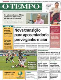 Capa do jornal O Tempo 14/06/2019