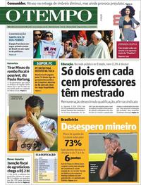 Capa do jornal O Tempo 14/10/2019