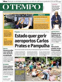 Capa do jornal O Tempo 14/12/2019