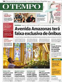 Capa do jornal O Tempo 15/08/2019