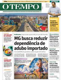 Capa do jornal O Tempo 15/09/2019