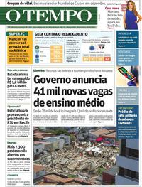 Capa do jornal O Tempo 16/10/2019