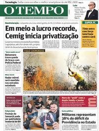 Capa do jornal O Tempo 17/08/2019