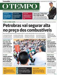 Capa do jornal O Tempo 17/09/2019