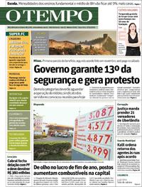 Capa do jornal O Tempo 17/12/2019