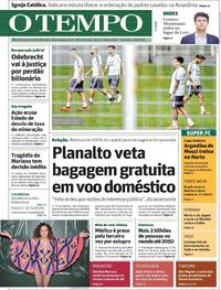 Capa do jornal O Tempo 18/06/2019