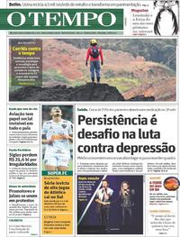 Capa do jornal O Tempo 18/08/2019