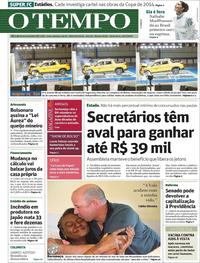 Capa do jornal O Tempo 19/07/2019