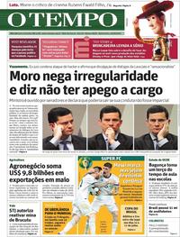 Capa do jornal O Tempo 20/06/2019