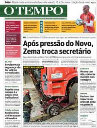 Capa do jornal O Tempo 20/08/2019