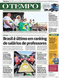 Capa do jornal O Tempo 21/06/2019