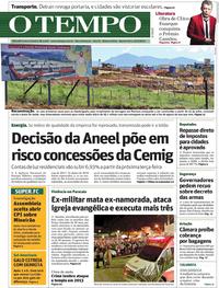 Capa do jornal O Tempo 22/05/2019