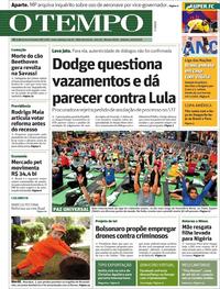 Capa do jornal O Tempo 22/06/2019