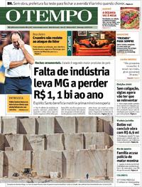 Capa do jornal O Tempo 22/09/2019