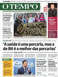 Capa do jornal O Tempo 22/11/2019