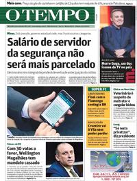 Capa do jornal O Tempo 23/11/2019