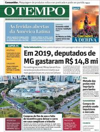 Capa do jornal O Tempo 23/12/2019